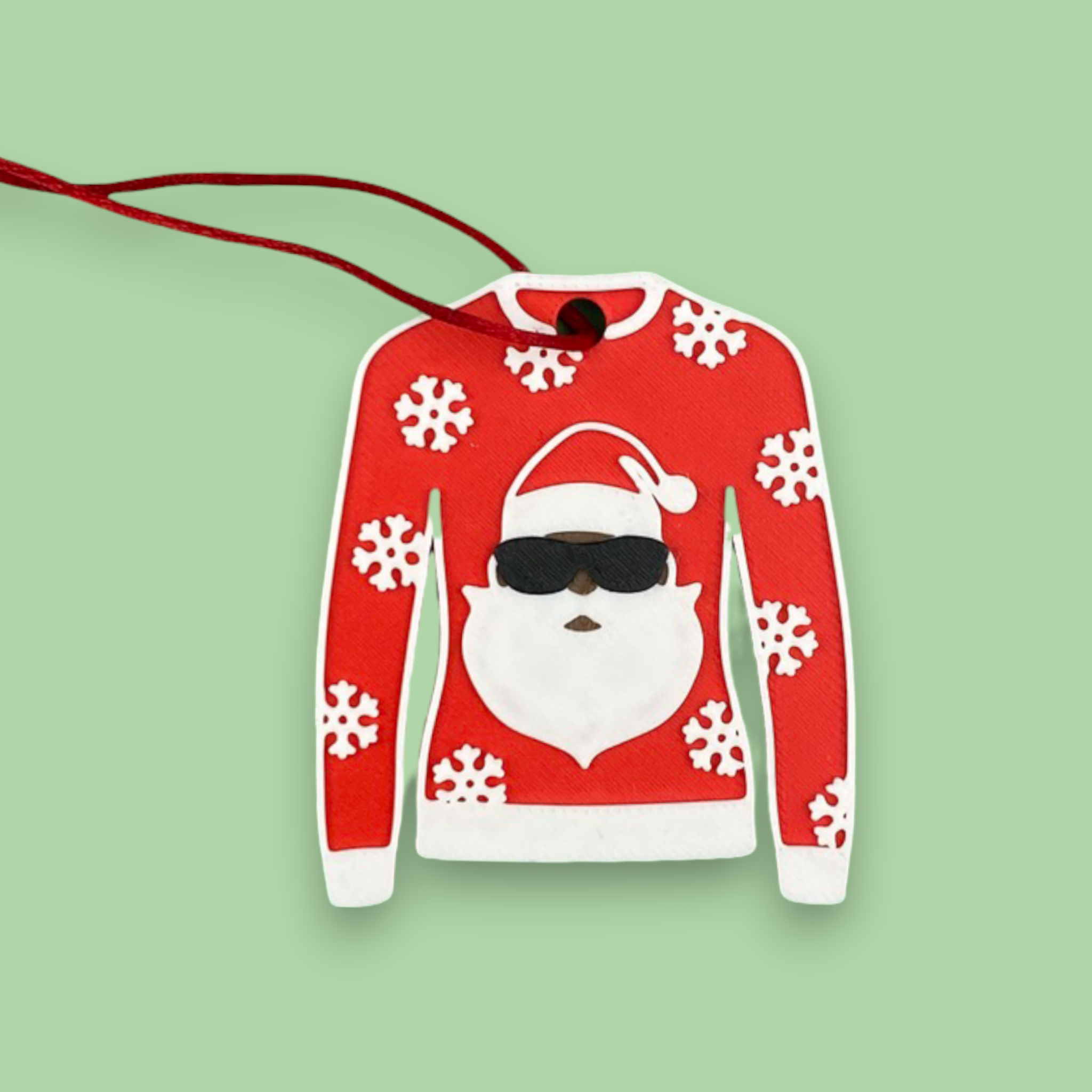 Christmas Jumper Santa Tree Decoration