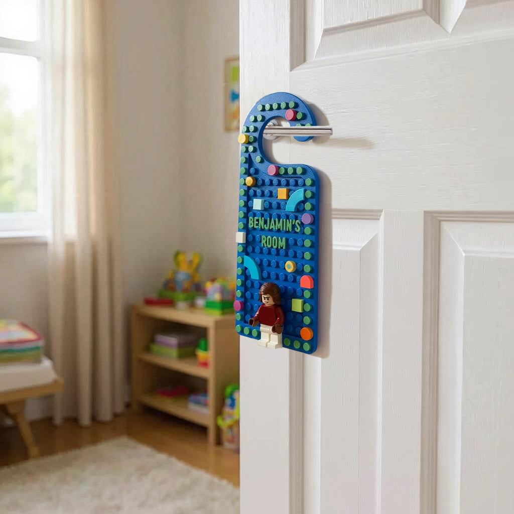 Personalised Brick Compatible Door Hanger