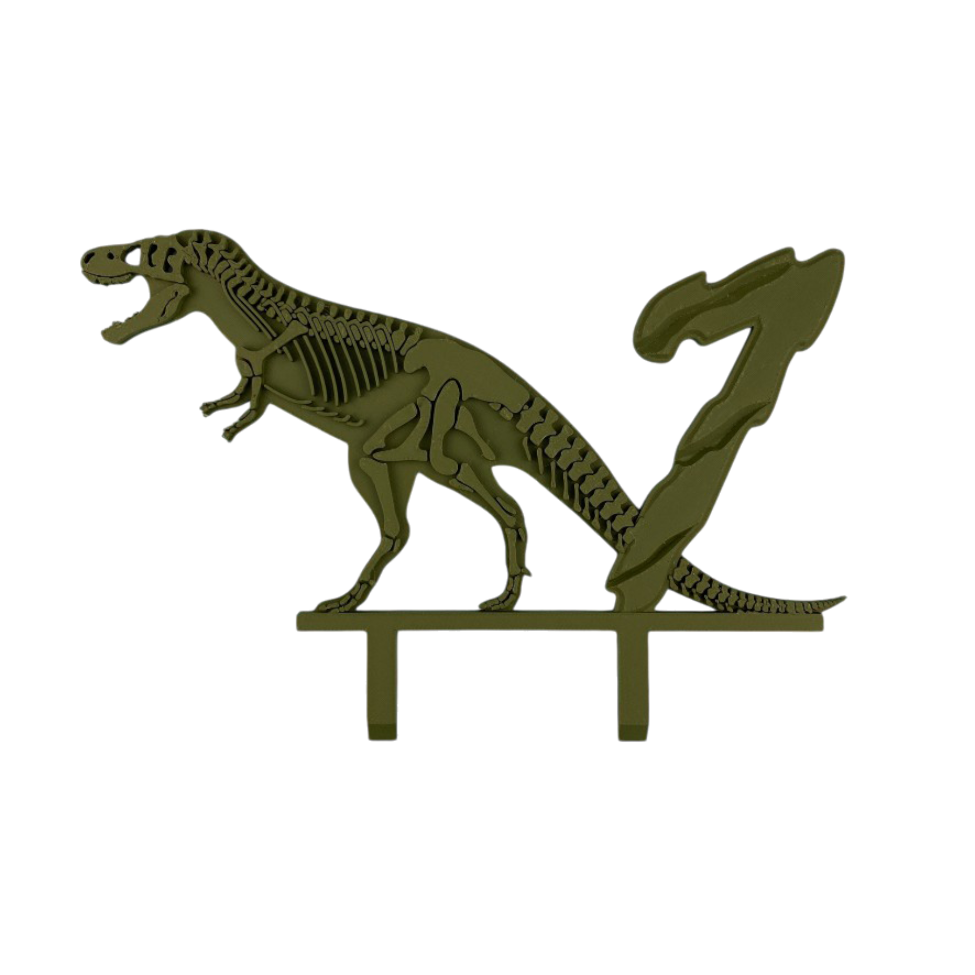 Dinosaur T-Rex Number Cake Topper