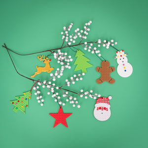 range of hanging lego brick compatible christmas ornaments