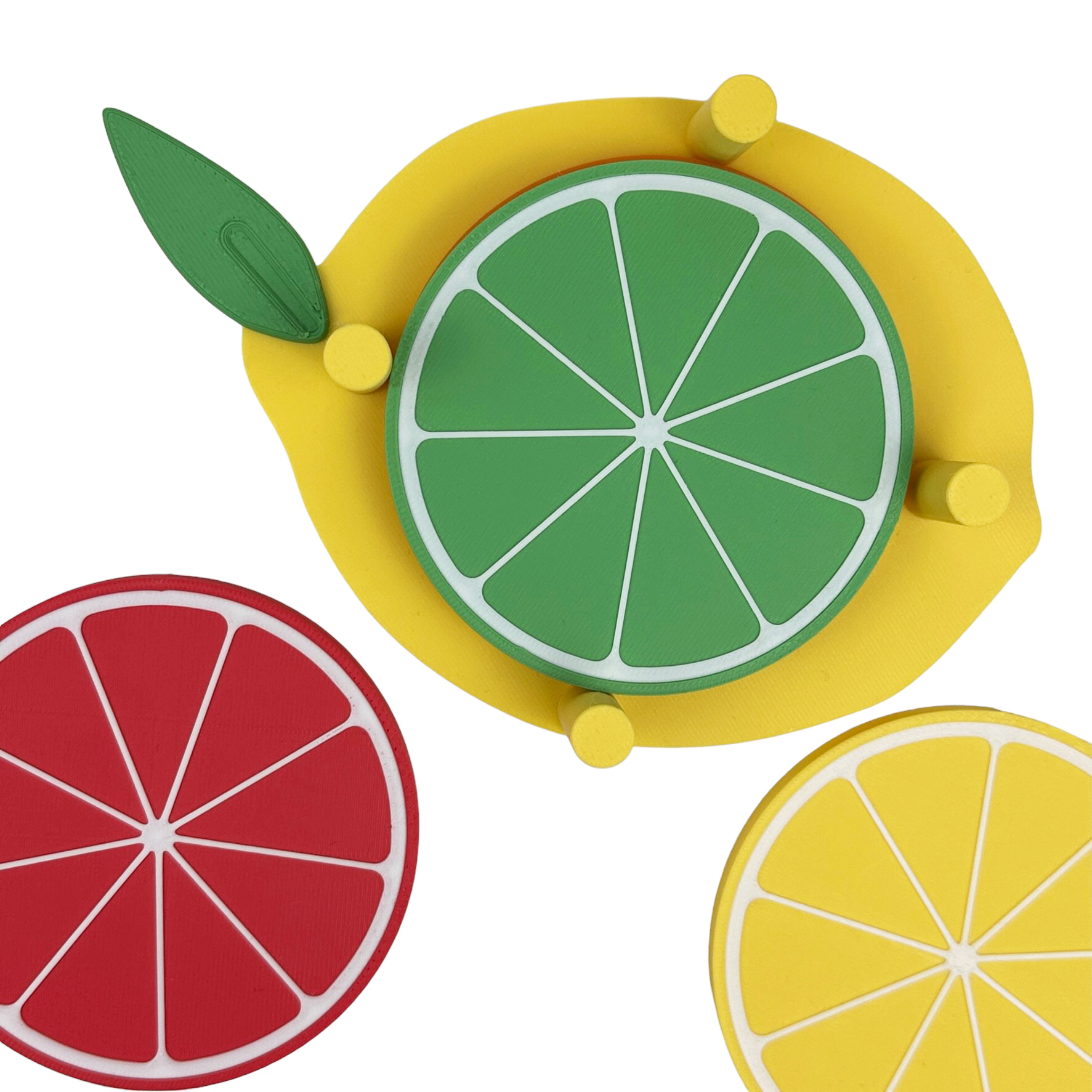 Lemon Slice Fruity Coaster Set