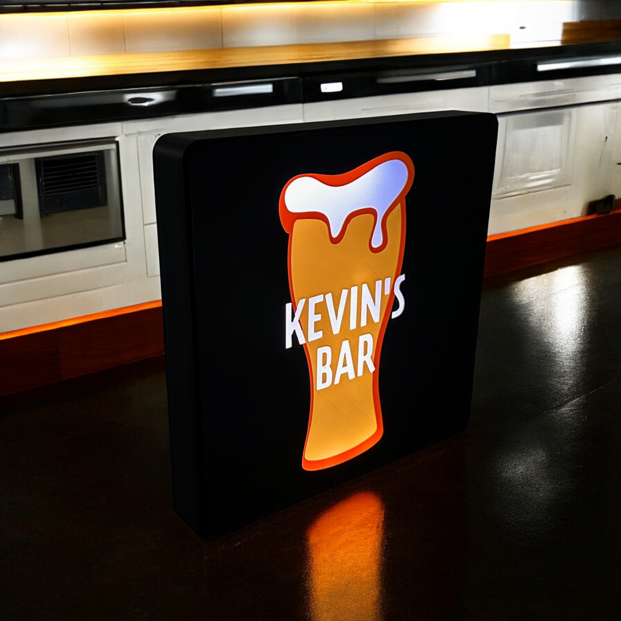 Personalised 1989 Beer Bar LED Lightbox