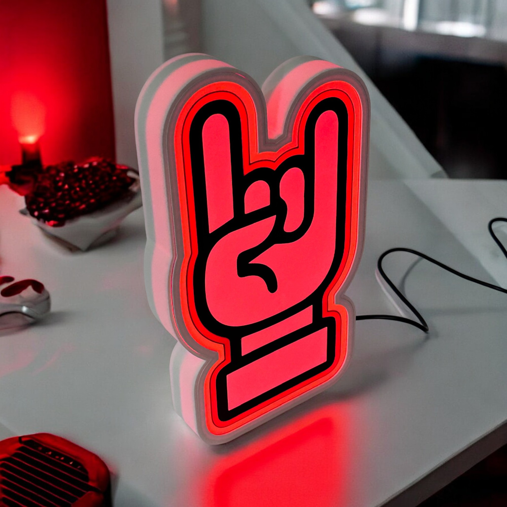 Rock Hand LED Lightbox