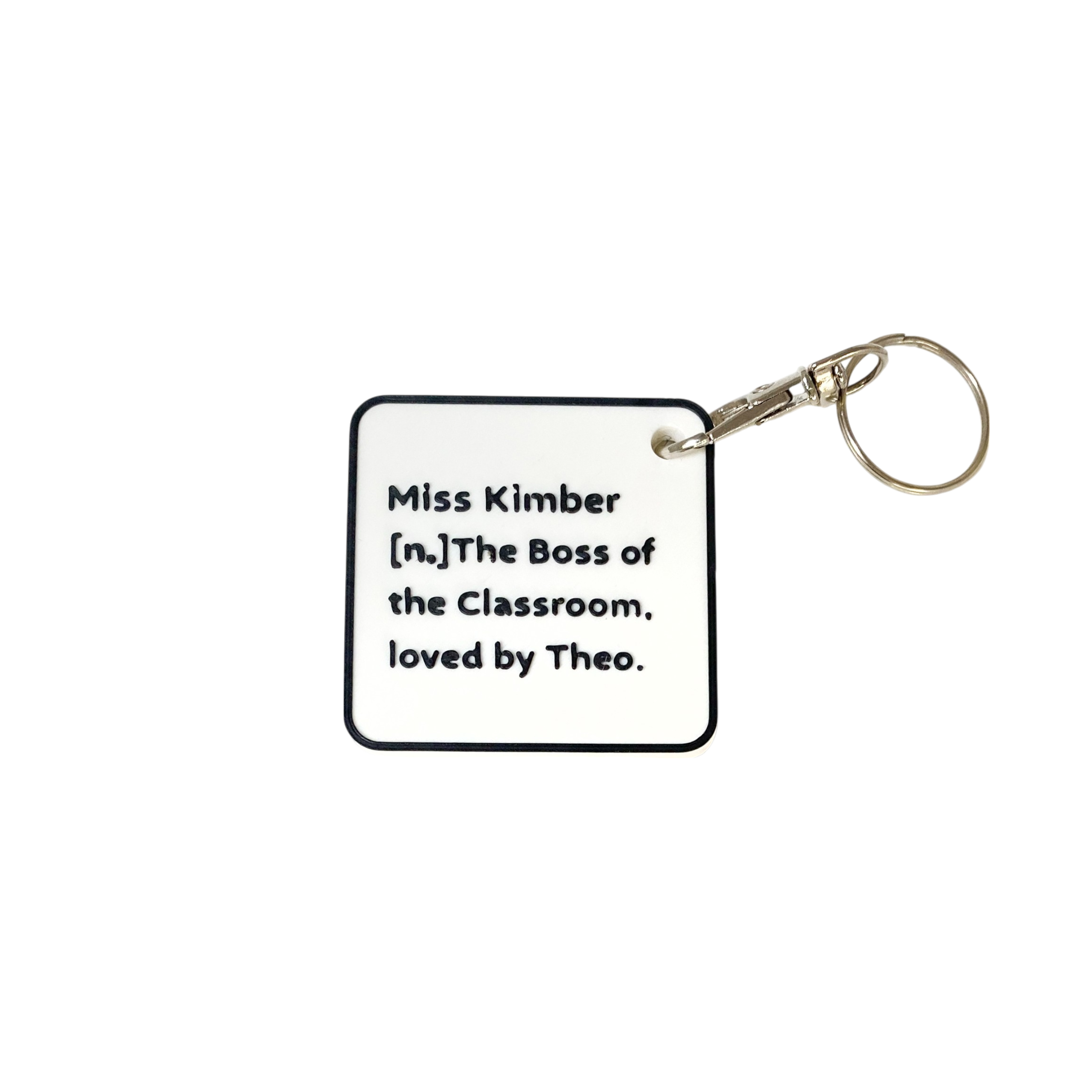 Personalised Dictionary Definition Keyring for Teachers