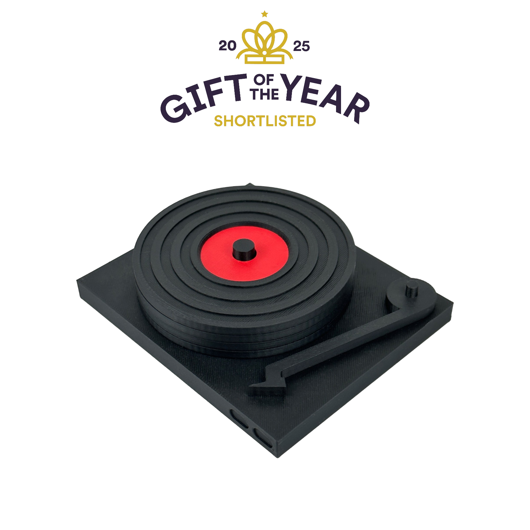 Disc Station Record Player Coaster Set
