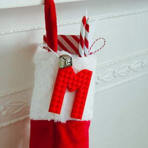 Lego Initial Stocking Tag with bell