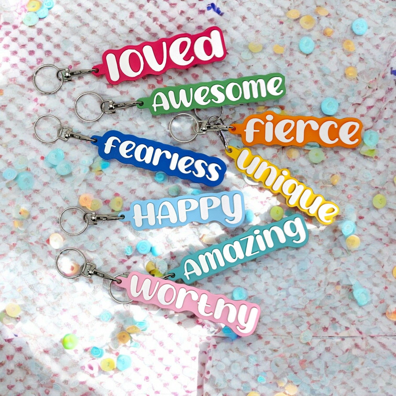 Bubble Font Keyrings