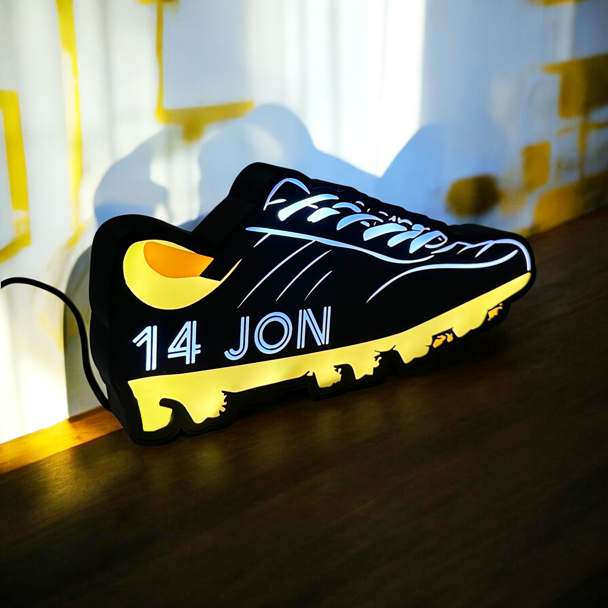 Personalised Football Boot LED Lightbox