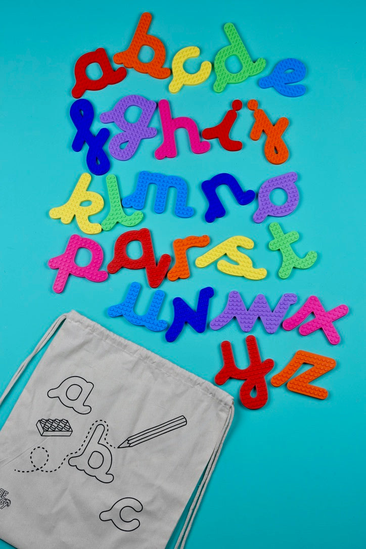 Sensory Building Brick Precursive Alphabet Set