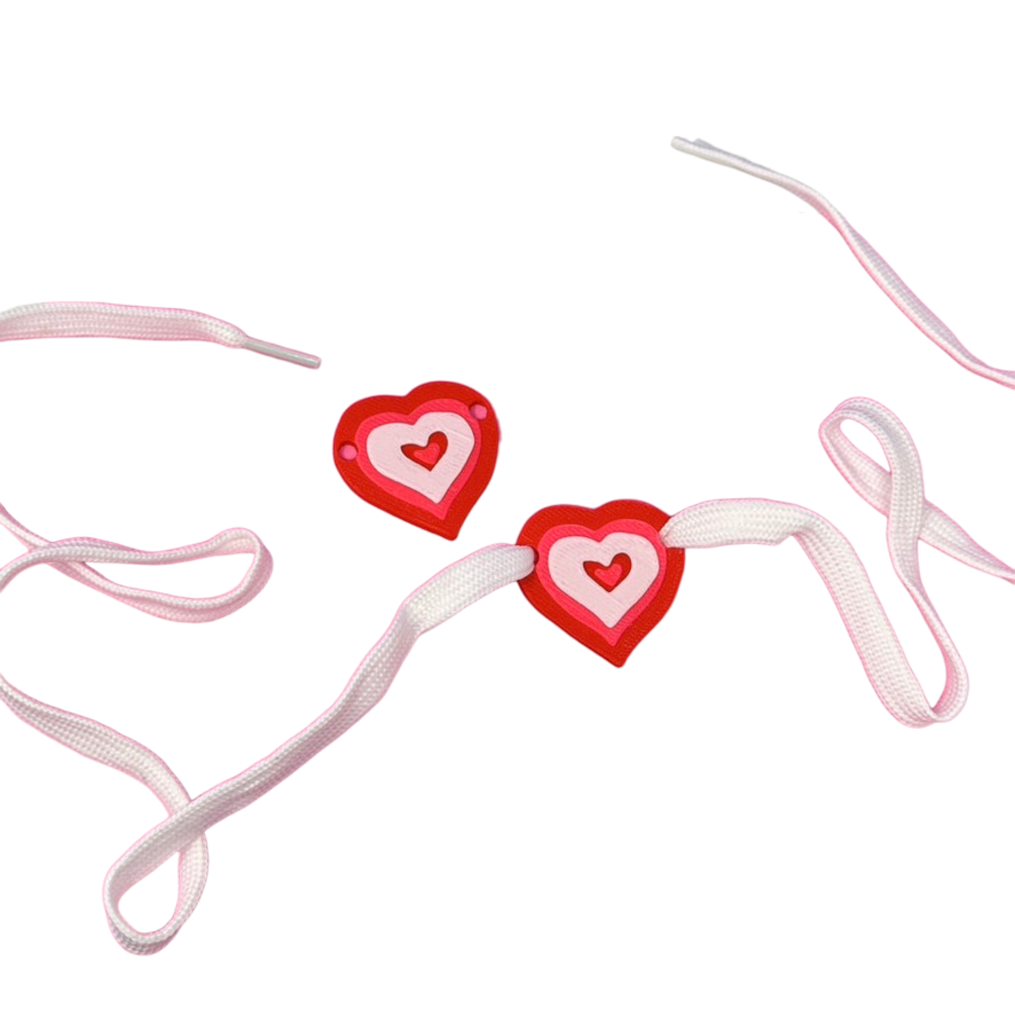 Powerpuff Style Heart Shoelace Charms