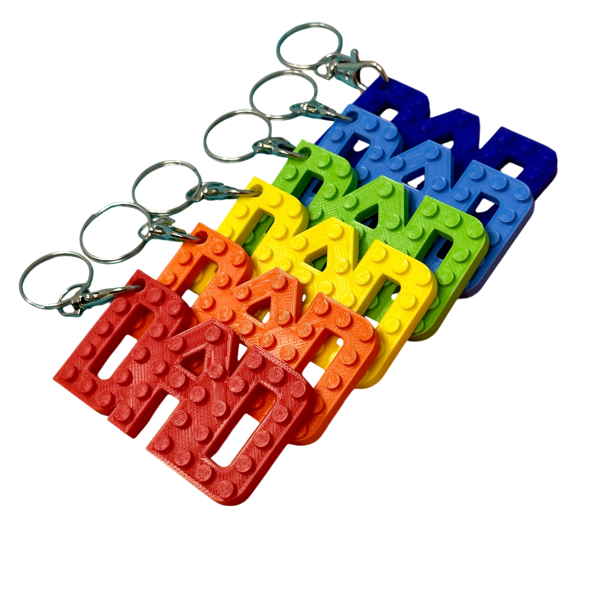Fathers Day 'Dad' Keyring for Fans of Lego