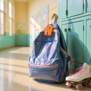 Colourful Lego-style keyring letters