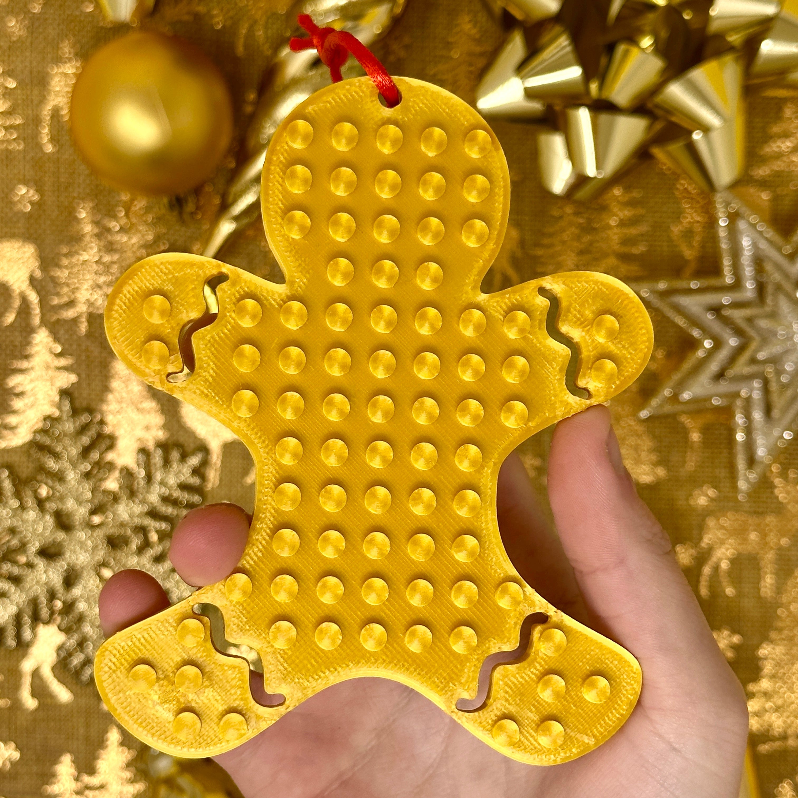 gold brick compatible lego hanging christmas tree gingerbread decoration