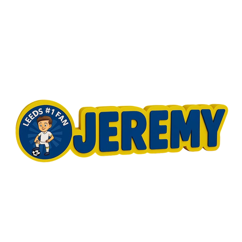 Personalised Leeds Football Namesign