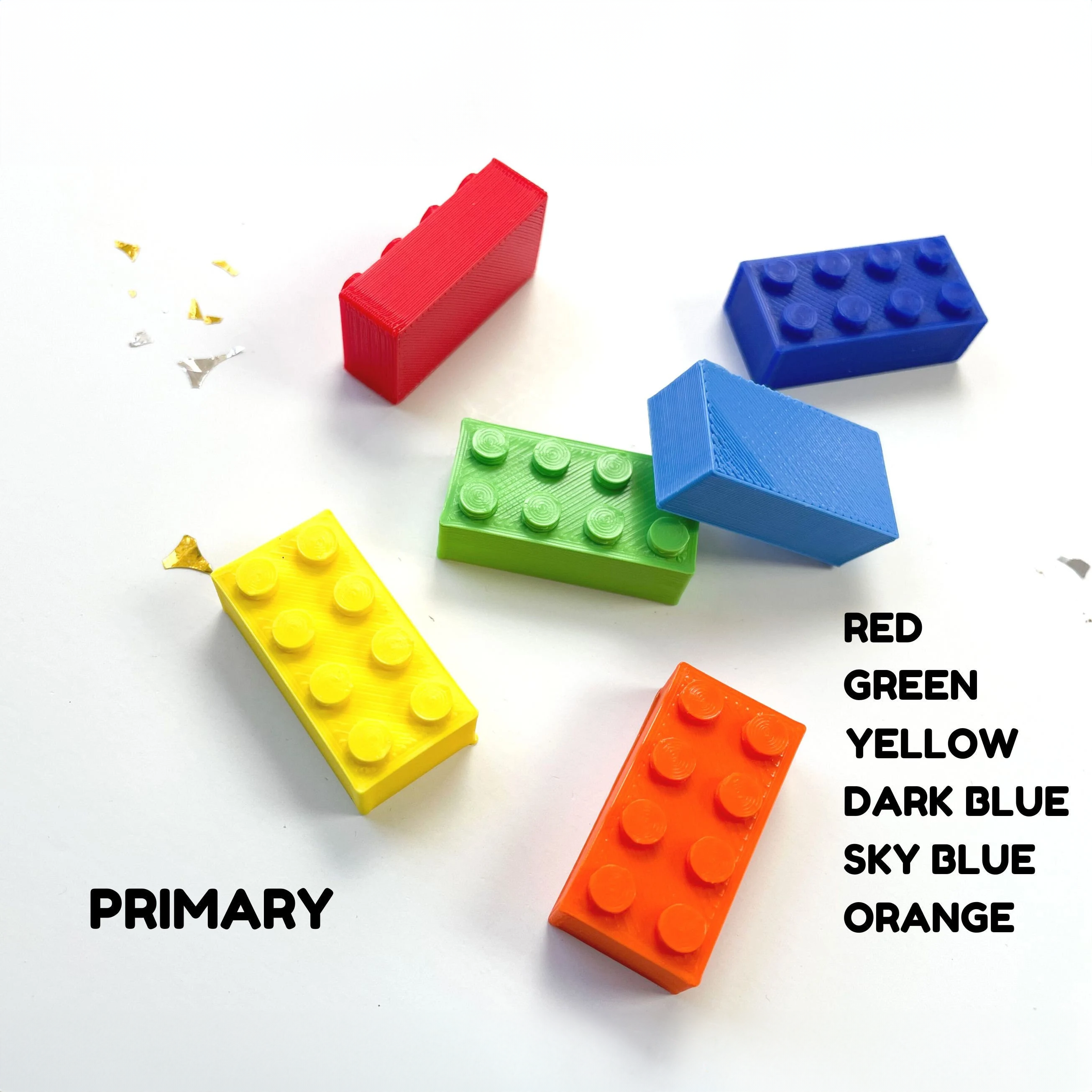 Set of 6 Bricks for Cake Decoration | Cupcake Topper