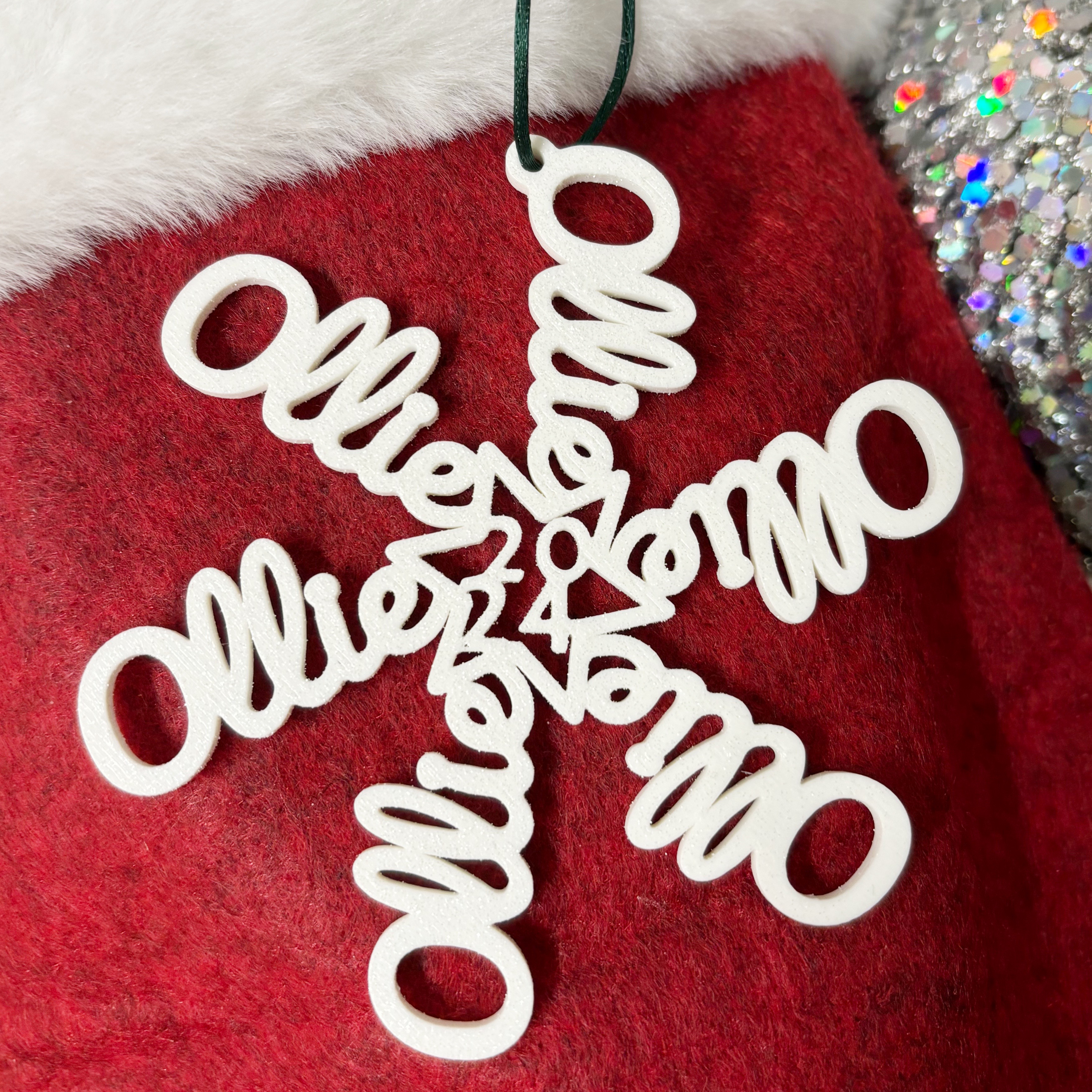 Personalised Snowflake Christmas Tree Ornament