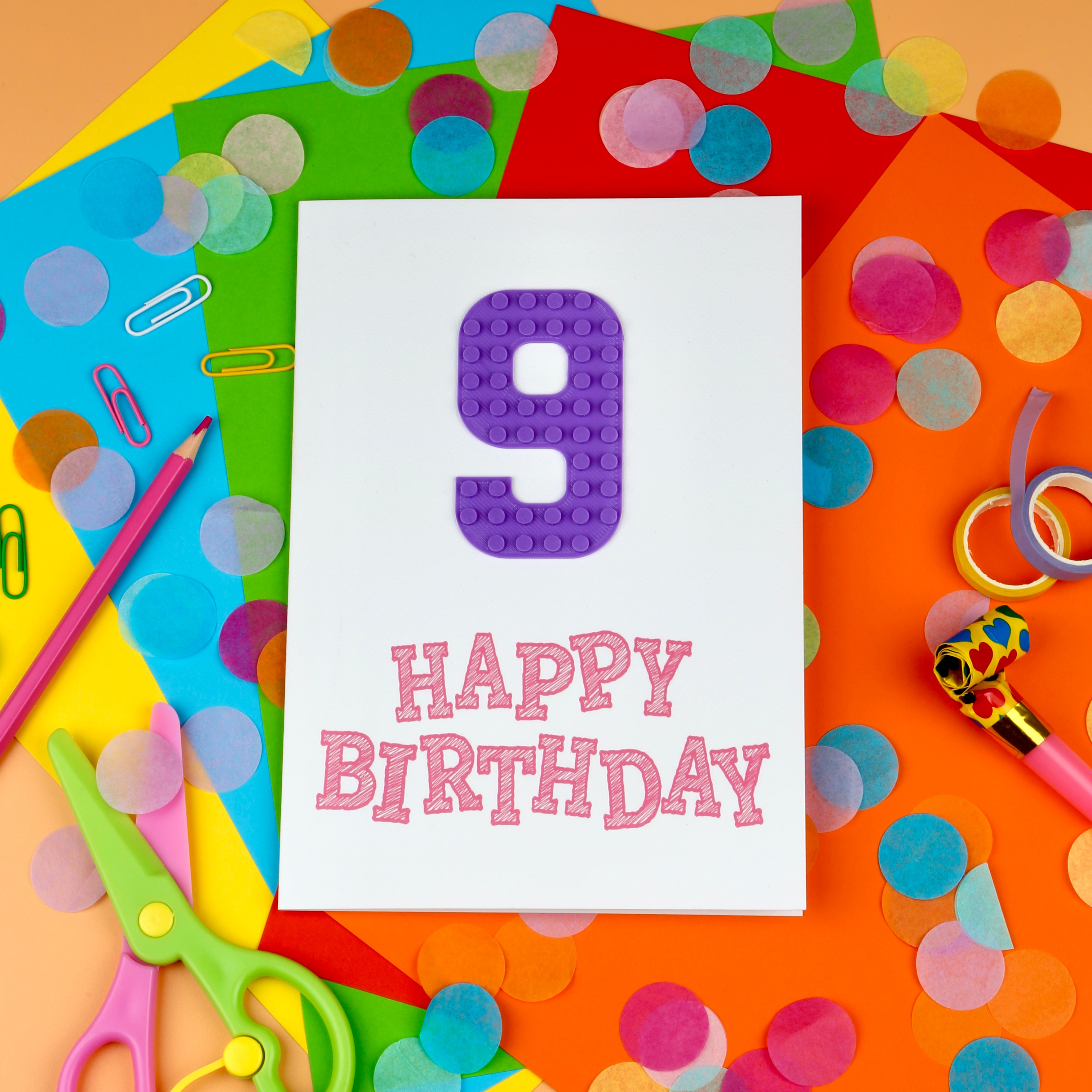 Birthday Card - Pink Scribble