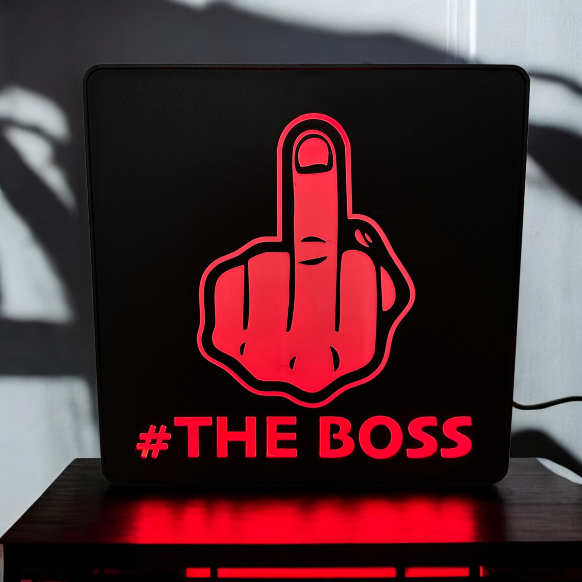Personalised Middle Finger LED Lightbox – Made Happy Gifts