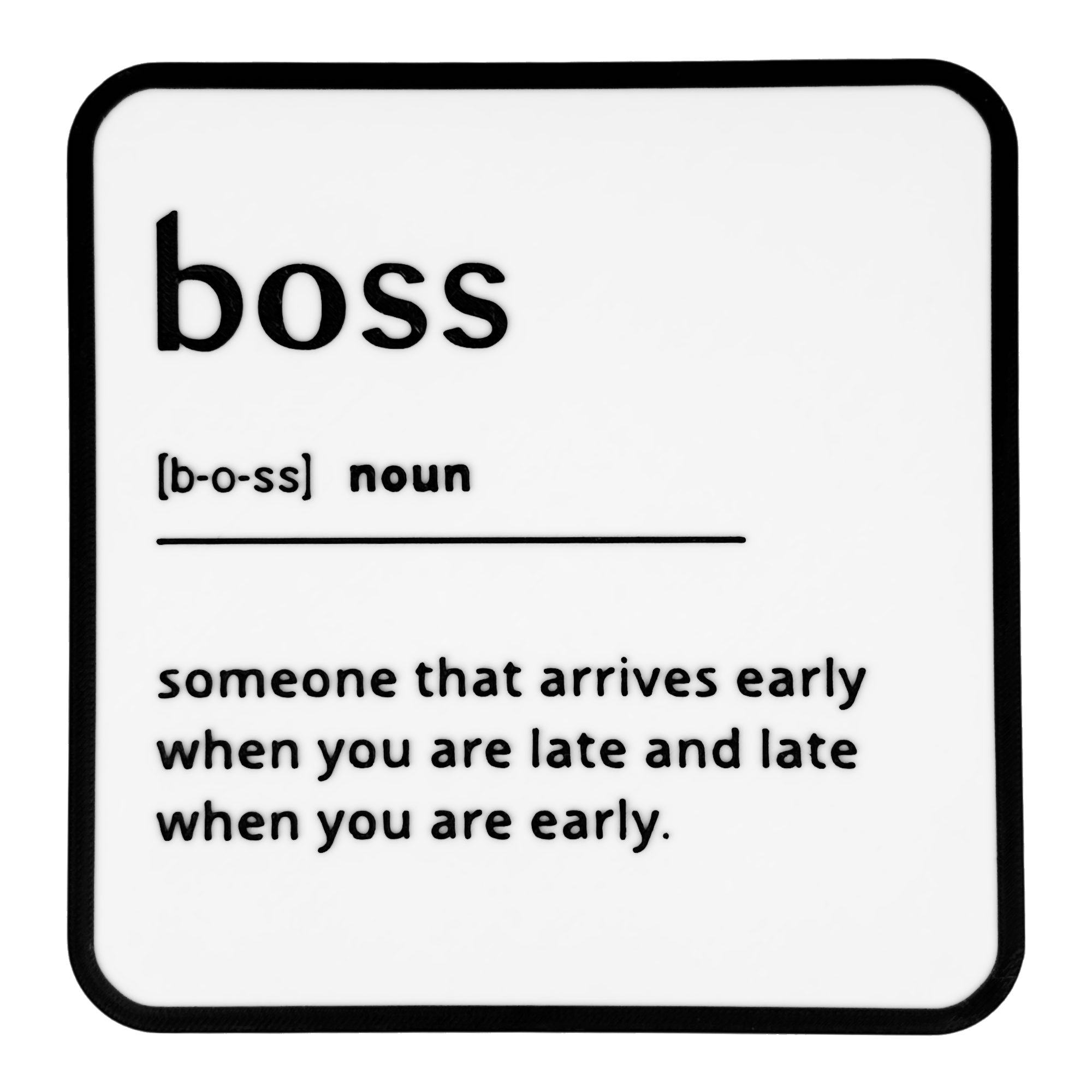 Boss Dictionary Wall Sign