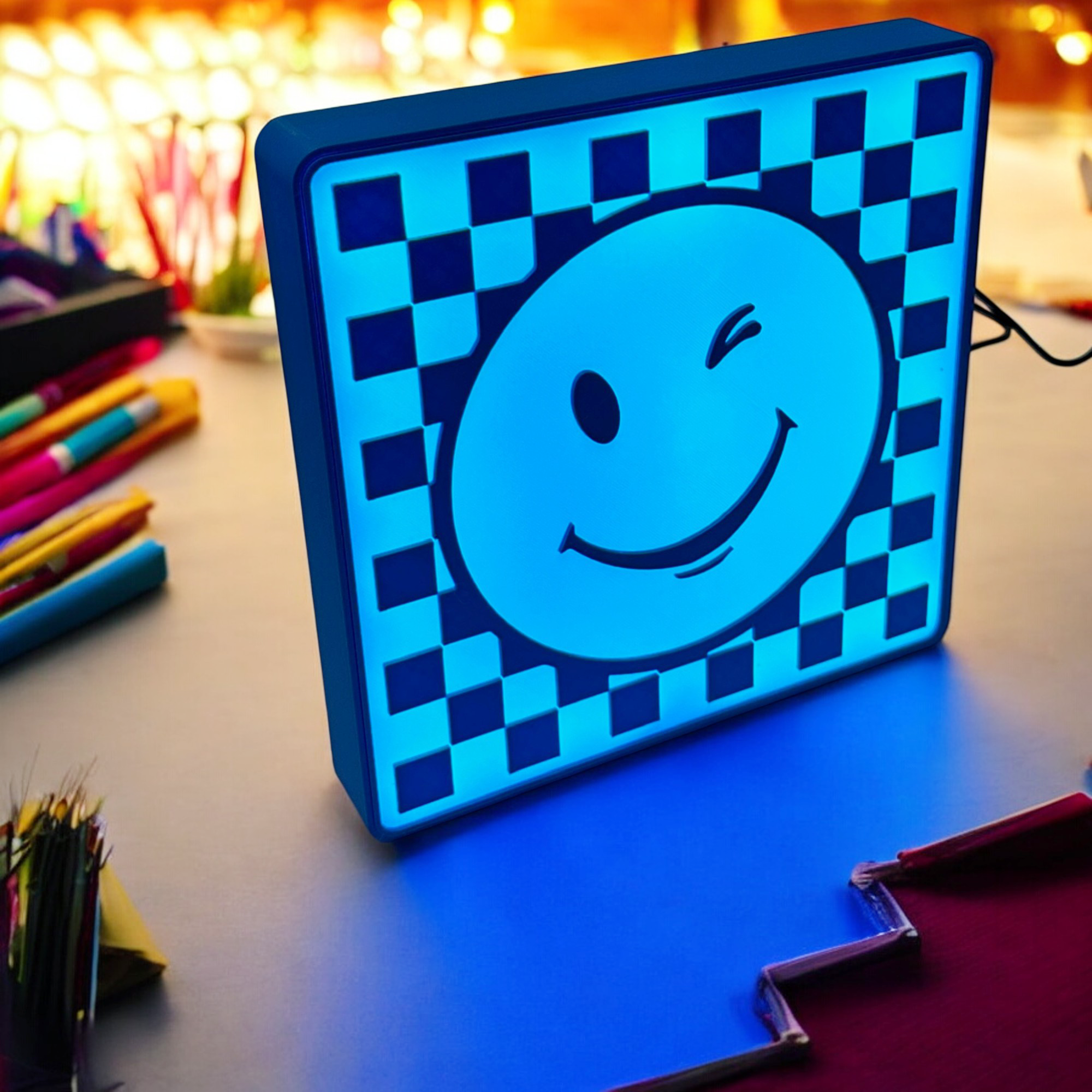 Winky Emoji LED Lightbox Made Happy Gifts