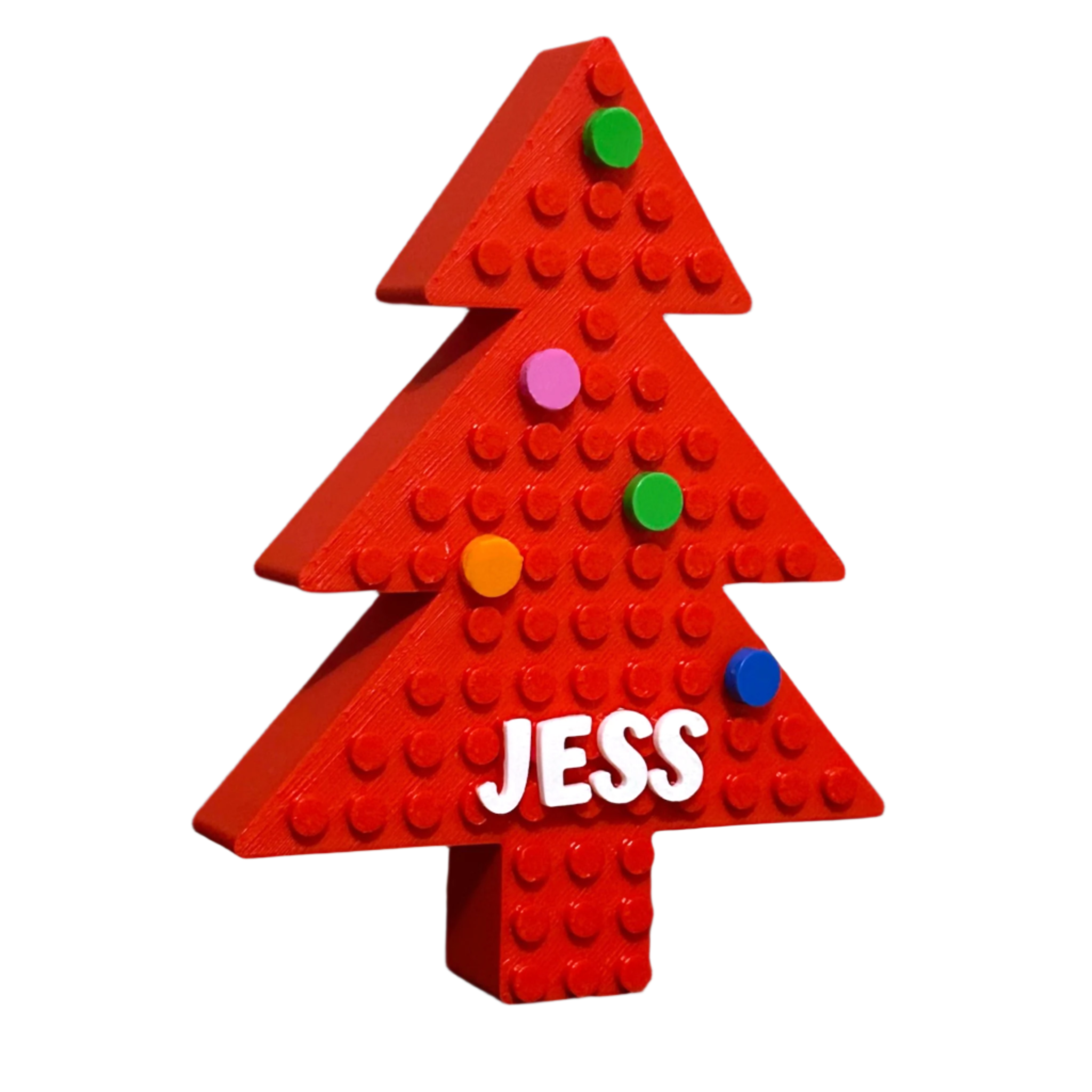 Personalised Brick Compatible Christmas Tree Decoration