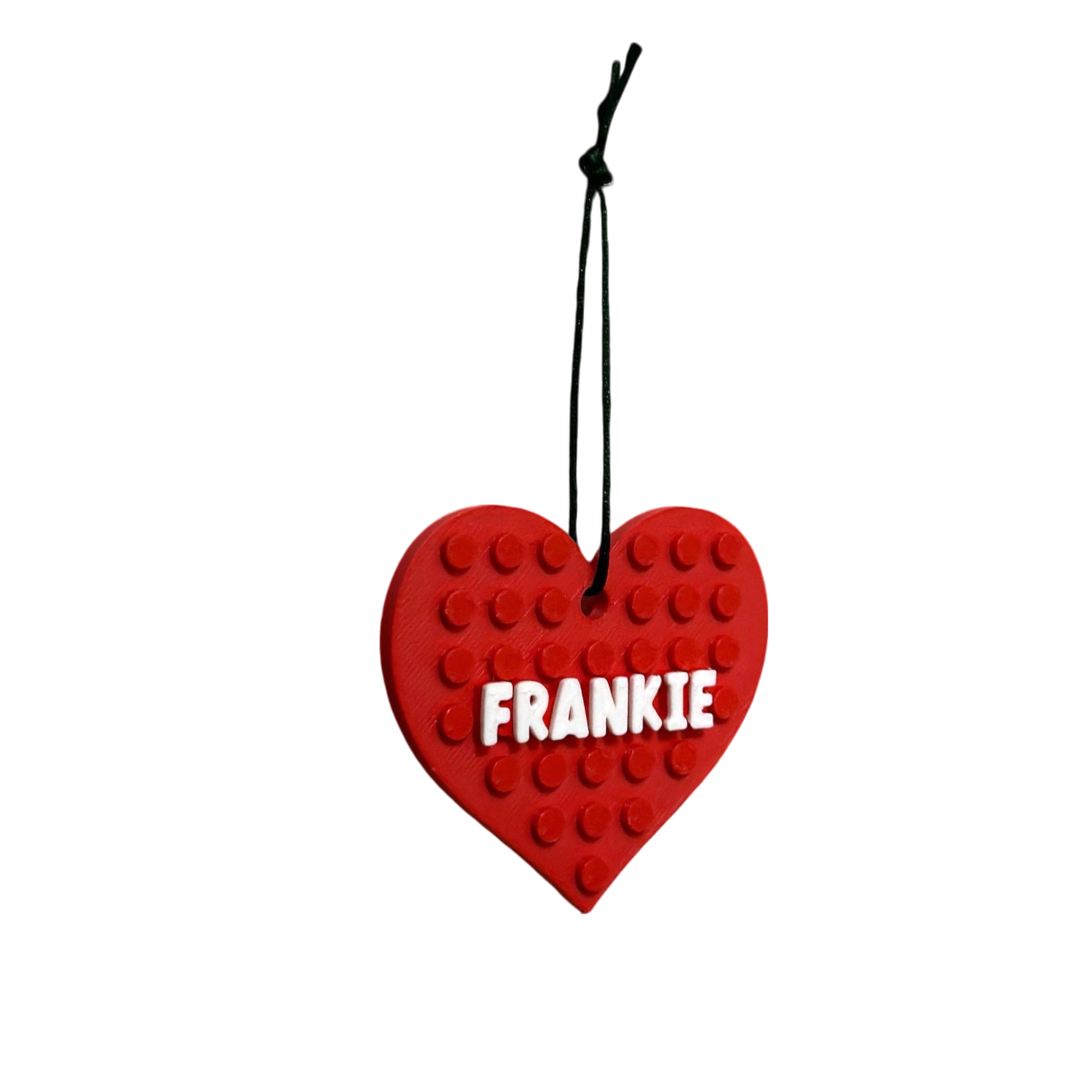 Personalised Brick Compatible Heart Tree Decoration