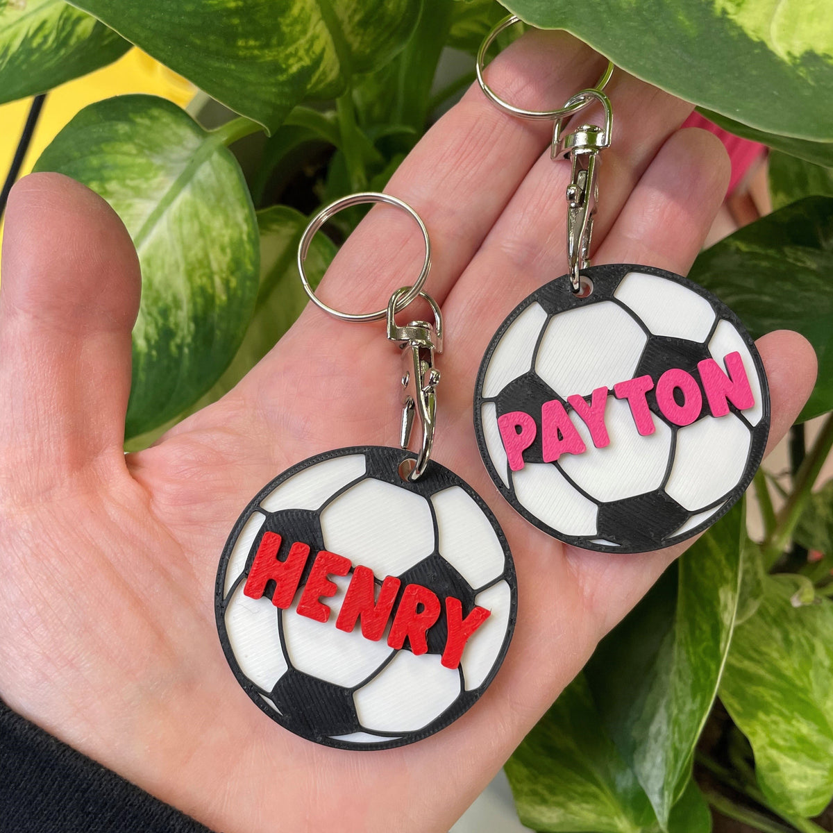 Personalised Football Keyring – Made Happy Gifts