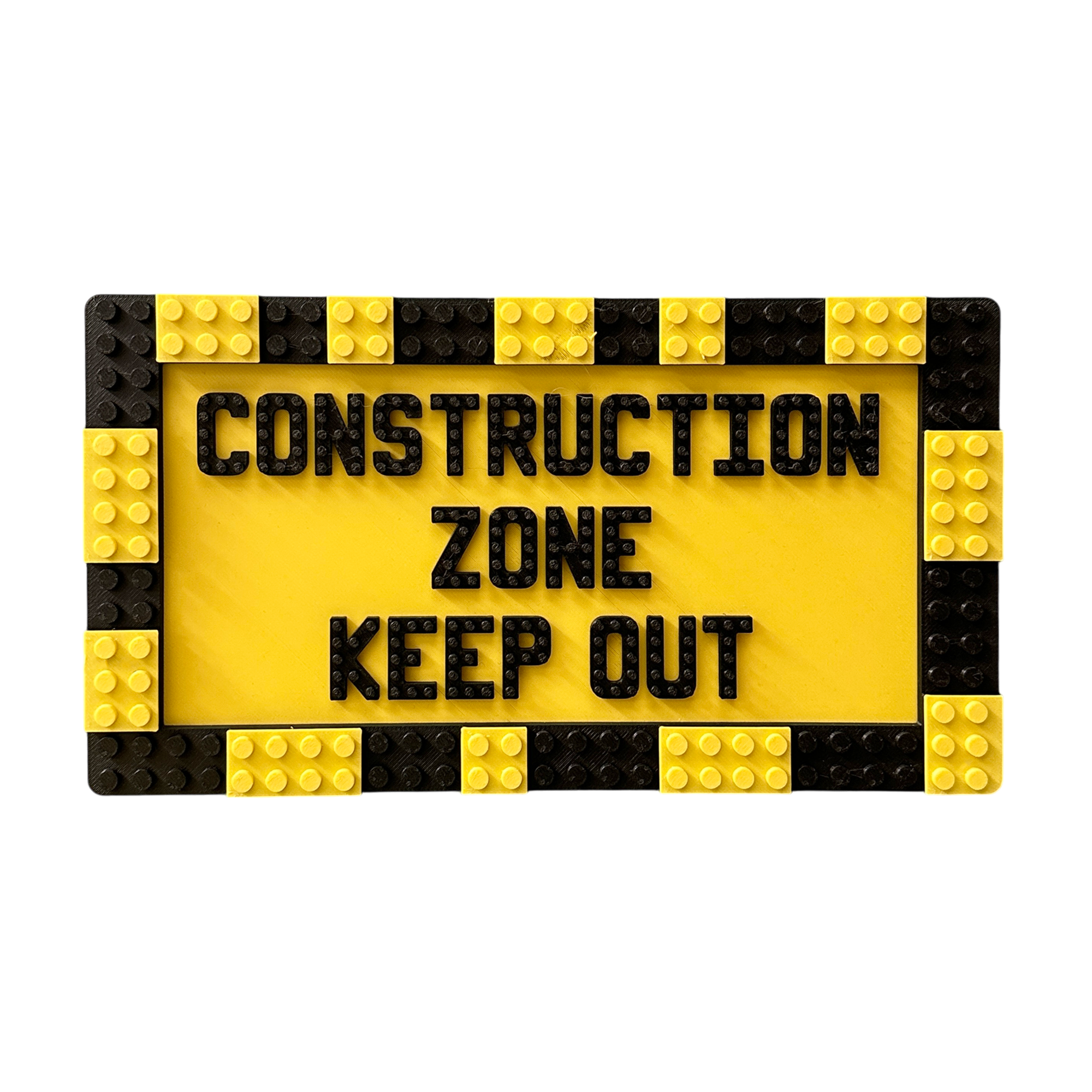 Constraction Zone Sign Construction Zone Keep Out! - Brick Compatible Door Sign – Made Happy Gifts