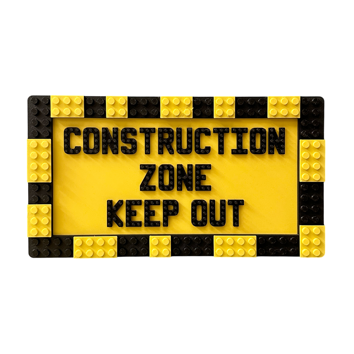Construction Zone Keep Out! - Brick Compatible Door Sign – Made Happy Gifts