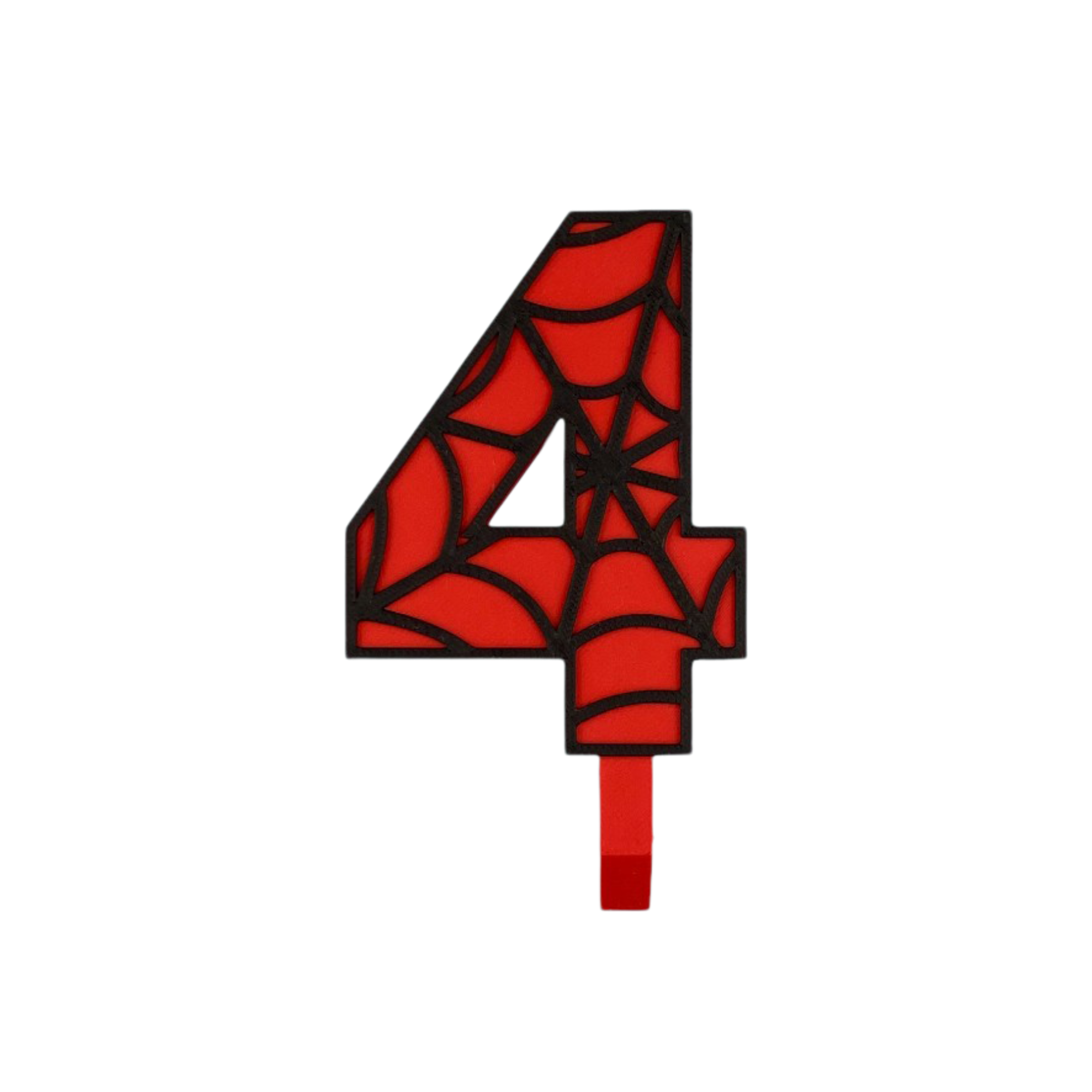 Spider Hero Style Birthday Cake Numbers
