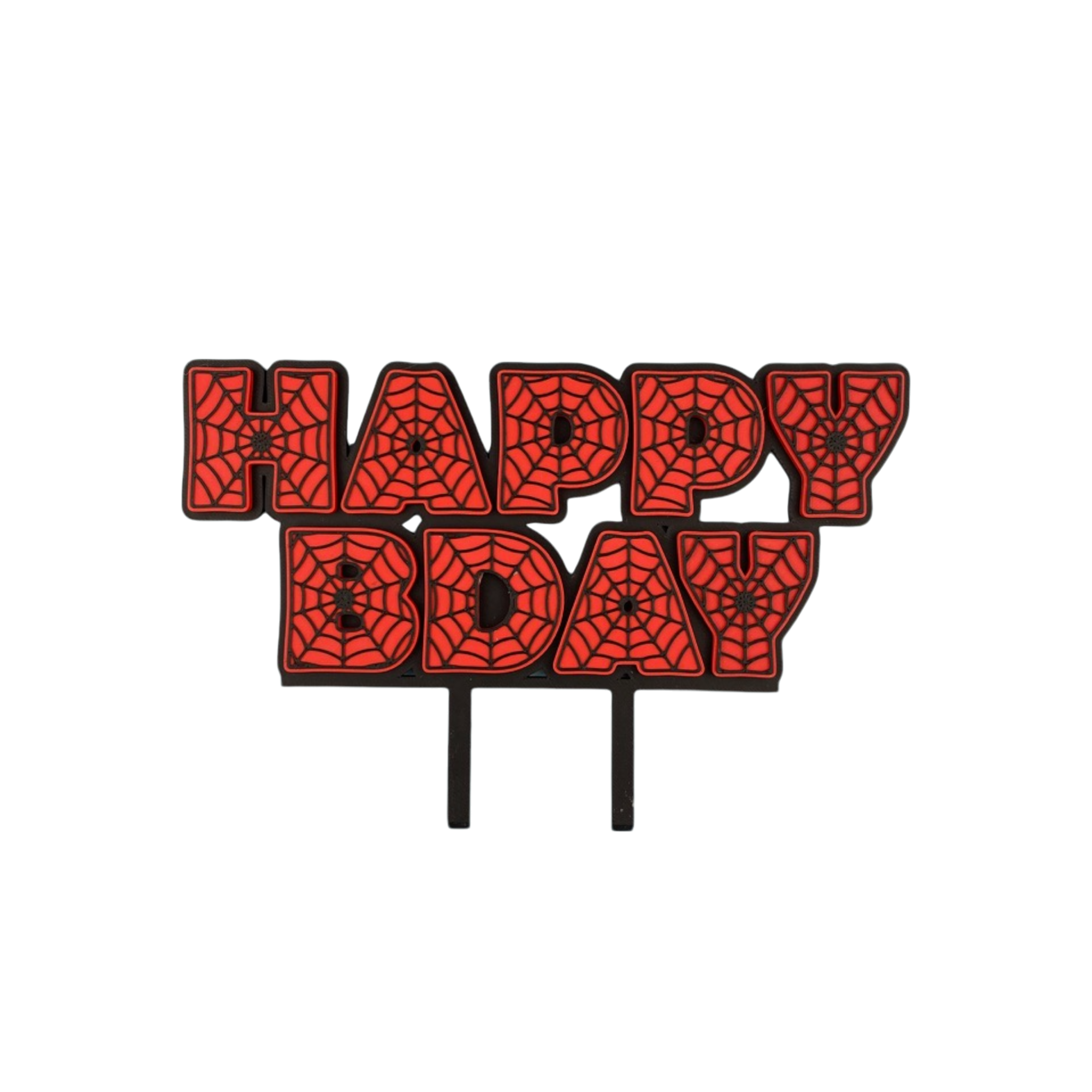 Spider Hero Style Happy Birthday Cake Topper